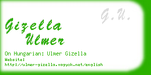 gizella ulmer business card